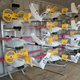 Zipline “Zip” drones waiting for a delivery order.
